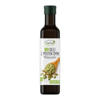 Olej z Pestek Dyni BIO Zimnotłoczony Nierafinowany Pasożyty NatVita 250ml — zdjęcie 1