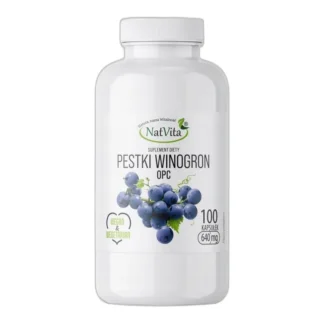 Pestki Winogron OPC z Pestek Winogron Kapsułek 640mg NatVita 100 — zdjęcie 1