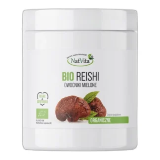Reishi Grzyb BIO Mielony Odporność Organiczny Adaptogen Stres 250g NatVita — zdjęcie 1