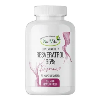Resweratrol (Resvenox) Ekstrakt Serce Krążenie 60 Kapsułek NatVita 95% — zdjęcie 1