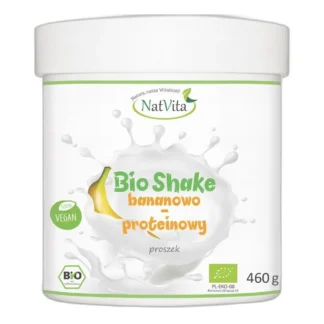 Shake Bananowo-Proteinowy BIO Proszek Białko Dyniowe Roślinne NatVita 460g — zdjęcie 1