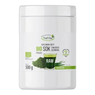Sok z Jęczmienia Młodego BIO NatVita Sproszkowany RAW Witaminy 500g — zdjęcie 1
