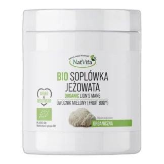 Soplówka Jeżowata BIO Grzyb Mielony Pamięć Koncentracja NatVita 250g — zdjęcie 1