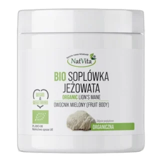 Soplówka Jeżowata BIO Grzyb Mielony Pamięć Koncentracja NatVita 100g — zdjęcie 1