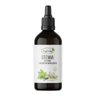 Stewia w Płynie Aromat Waniliowy Organiczny Zamiennik Cukru 50ml NatVita — zdjęcie 1